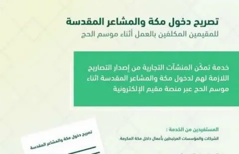 خطوة بخطوة.. كيف تحصل على تصريح دخول مكة 1447 بسهولة عبر أبشر دون تعقيدات
